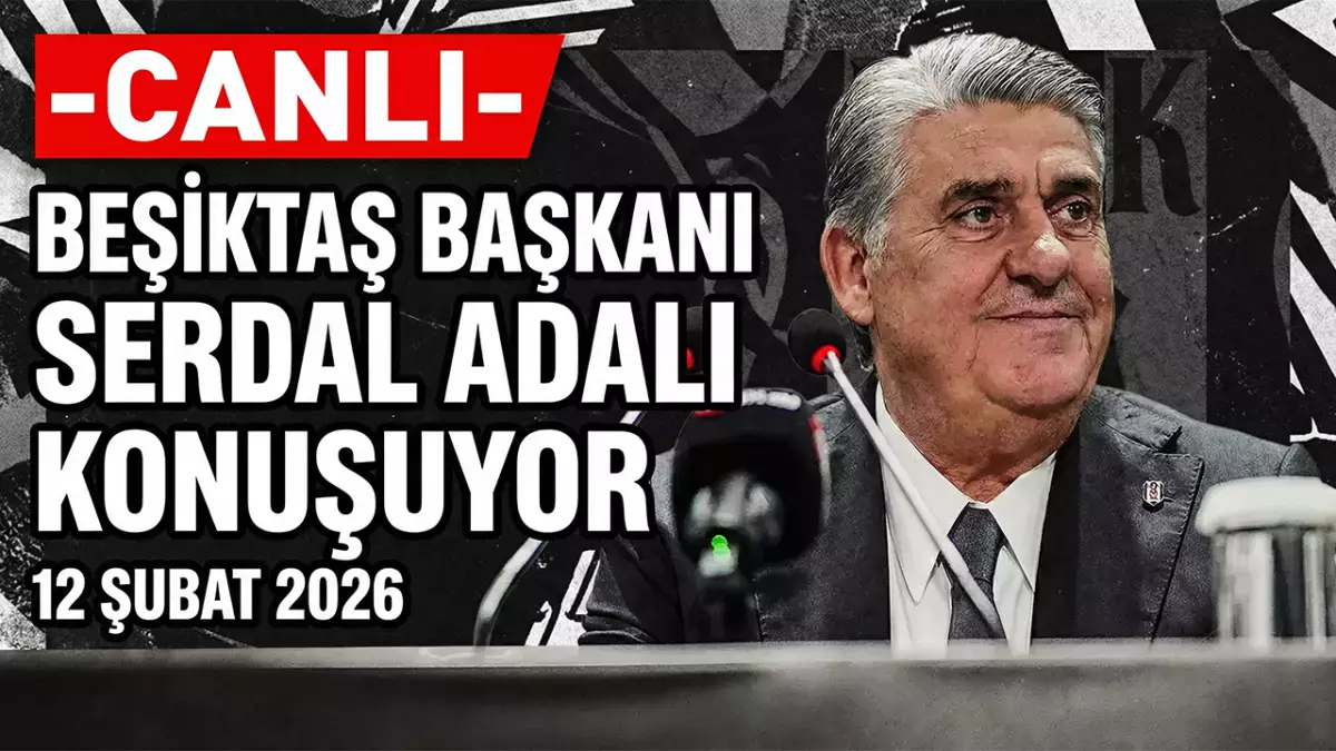 Beşiktaş'ta toplu imza töreni, Başkan Adalı konuşuyor (12 Şubat 2026)